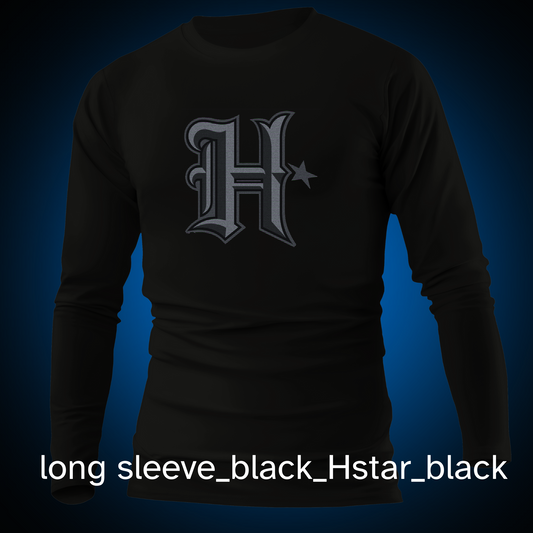 Long Sleeve_black_Hstar_black